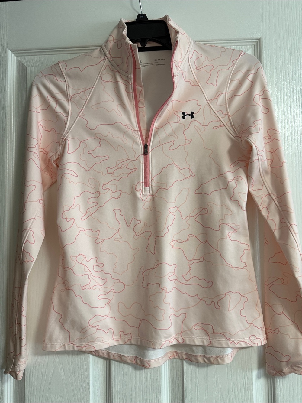 Under Armour Light Pink Camo Half-Zip Pullover
